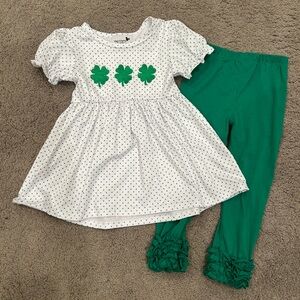 St Patrick’s Day Shamrock Pants Set